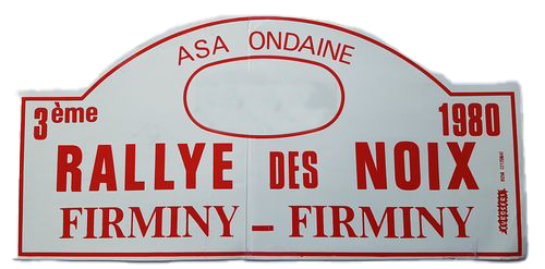 1980-Plaque-Rallye des noix de firminy