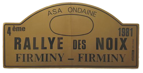 1981-Plaque-Rallye des noix de firminy