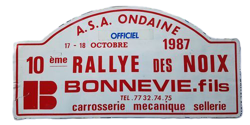 1987-Plaque-Rallye des noix de firminy