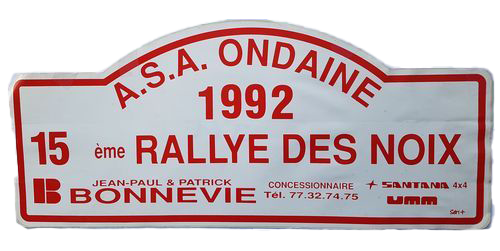 1992-Plaque-Rallye des noix de firminy