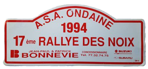 1994-Plaque-Rallye des noix de firminy