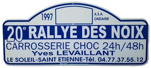 1997-Plaque-Rallye des noix de firminy