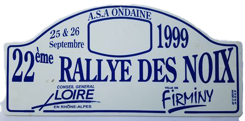 1999-Plaque-Rallye des noix de firminy