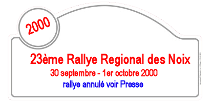 2000- Plaque Rallye des Noix