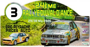 Plaque 24 eme rallye du Val d'ance